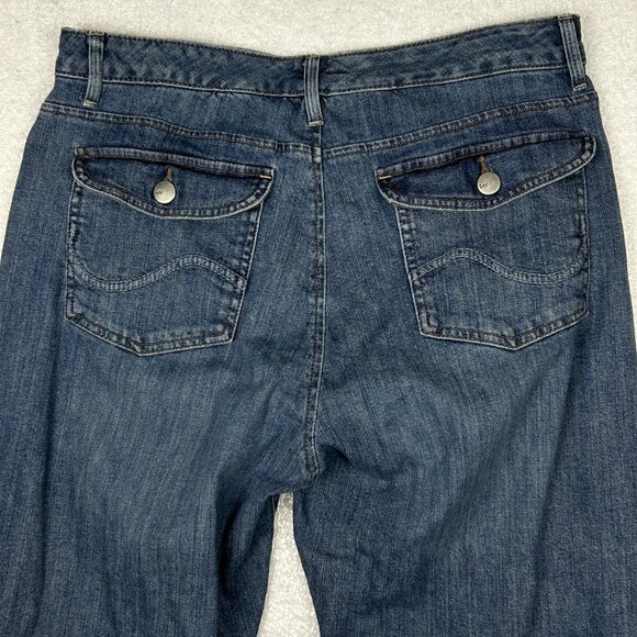 Lee Jeans Womens 10 M (32x30) Natural Bootcut Blue Stretch Just Below the Waist - Picture 4 of 16